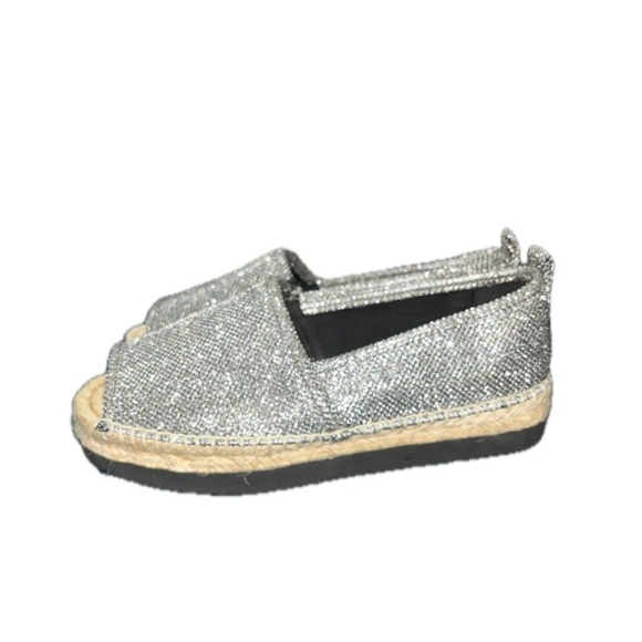 NWOT Michael Kors Peep Toe Sparkle Espadrilles, Size 7M - Picture 3 of 9
